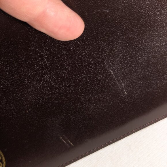 Vintage Marco Polo Club faux brown leather travel wallet for Cathay Pacific - Picture 11 of 11